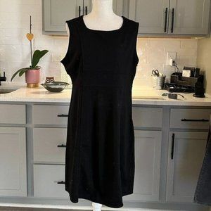 Worthington Stretch Sleeveless Black Jumper Side Zip Size Large